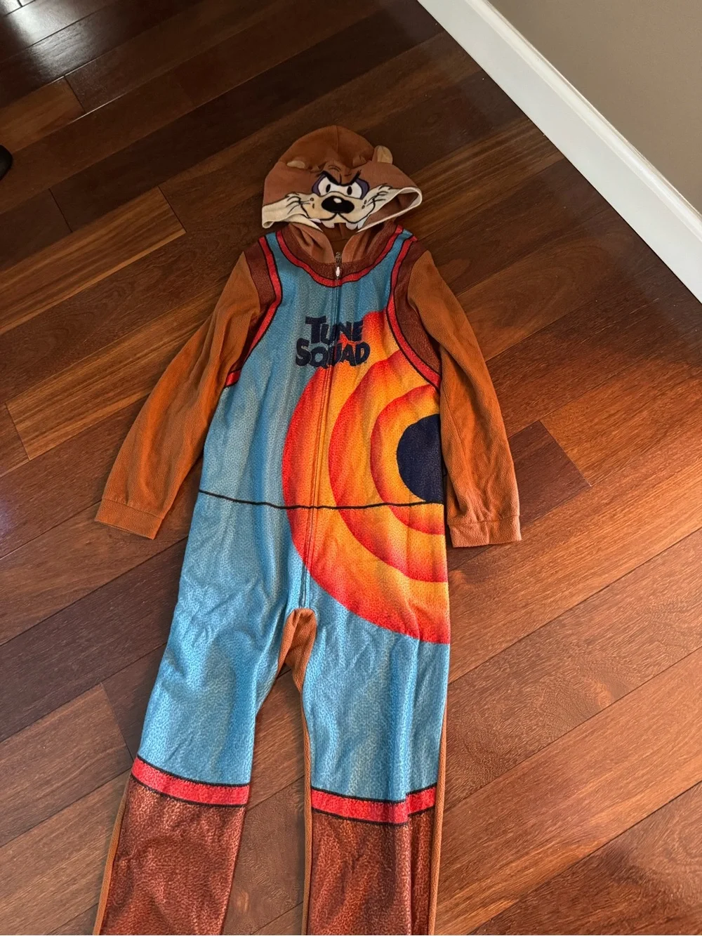 Space jam tune squad Looney Tunes One-Piece Pajama Costume in Blue & Brown